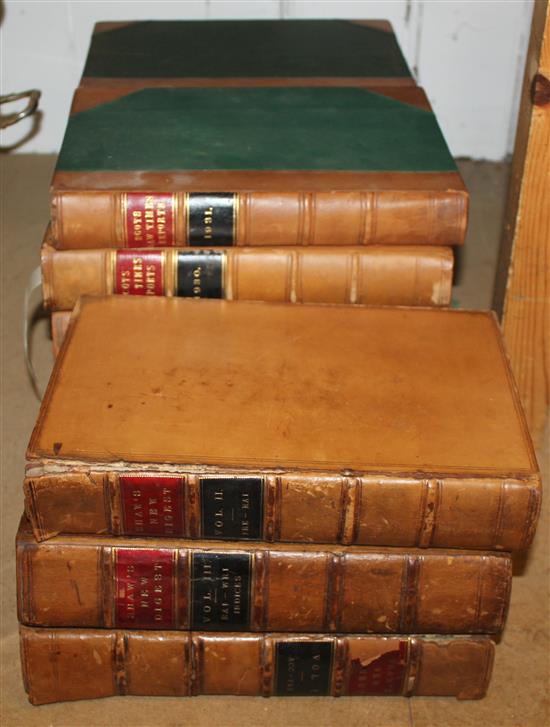 Leathers bounds, 3 vols of Shaws New Digest & 7 vols Scots Law Times Report (10)(-)